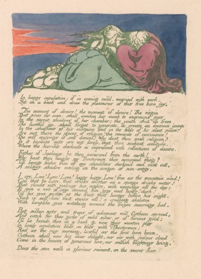 Visions of the Daughters of Albion, Plate 10 by William Blake